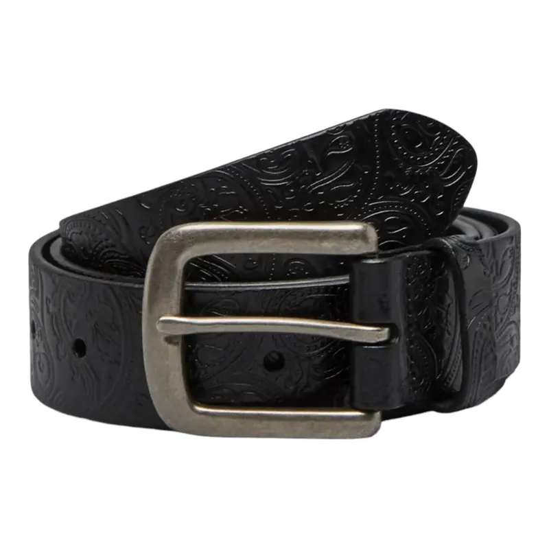 小物 EMBOSSED LEATHER BELT / BLACK PAISLEY THE KENFORD FINESHOES Official Online Store EMBOSSED LEATHER BELT
