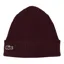 Lacoste Ribbed Wool Beanie Bordeaux