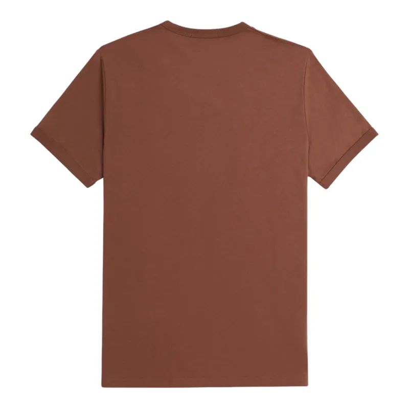 Fred Perry M3519-S54 Ringer T-shirt Whiskey Brown LARGE ONLY LAST ONE-3