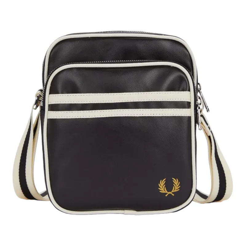 Fred Perry Classic Side Bag Black Ecru-5