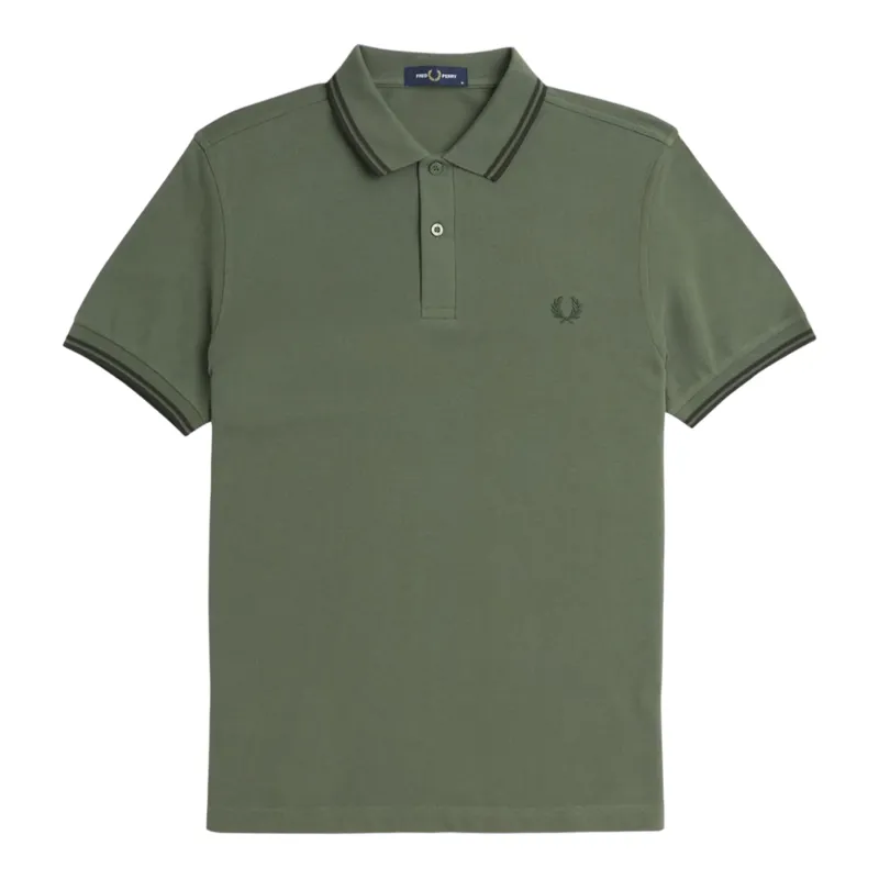 Fred Perry M3600-W49 Polo T-shirt Laurel Wreath Green / Night Green