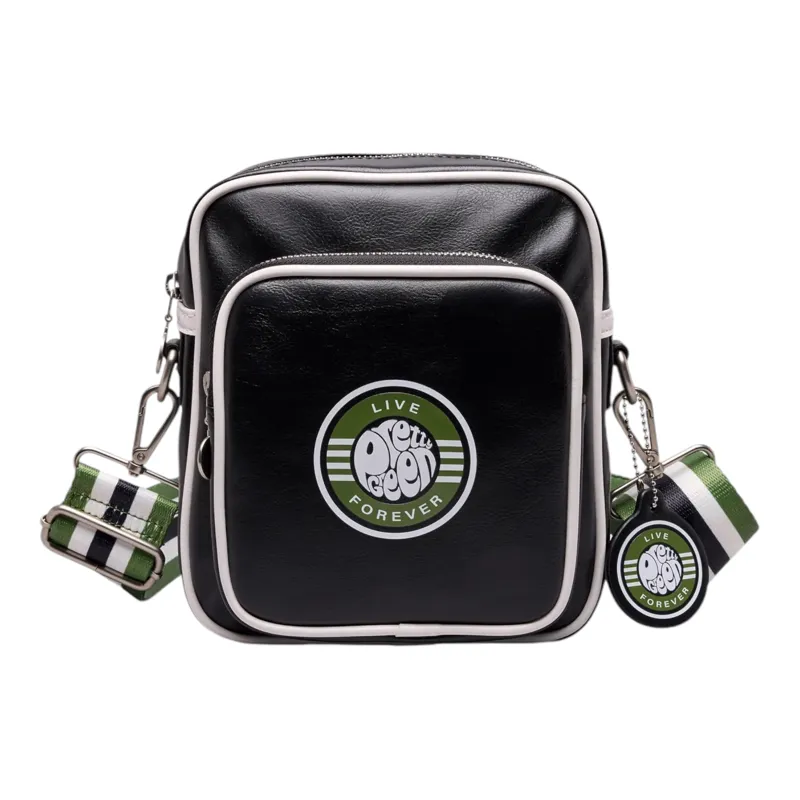 Pretty Green Live Forever Crossbody Bag Black