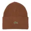 Lacoste Cuffed Wool Beanie Tan