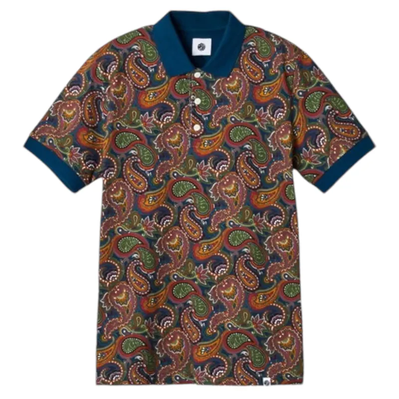 Pretty Green 15th Anniversary Paisley Polo T-shirt -Multi MEDIUM ONLY