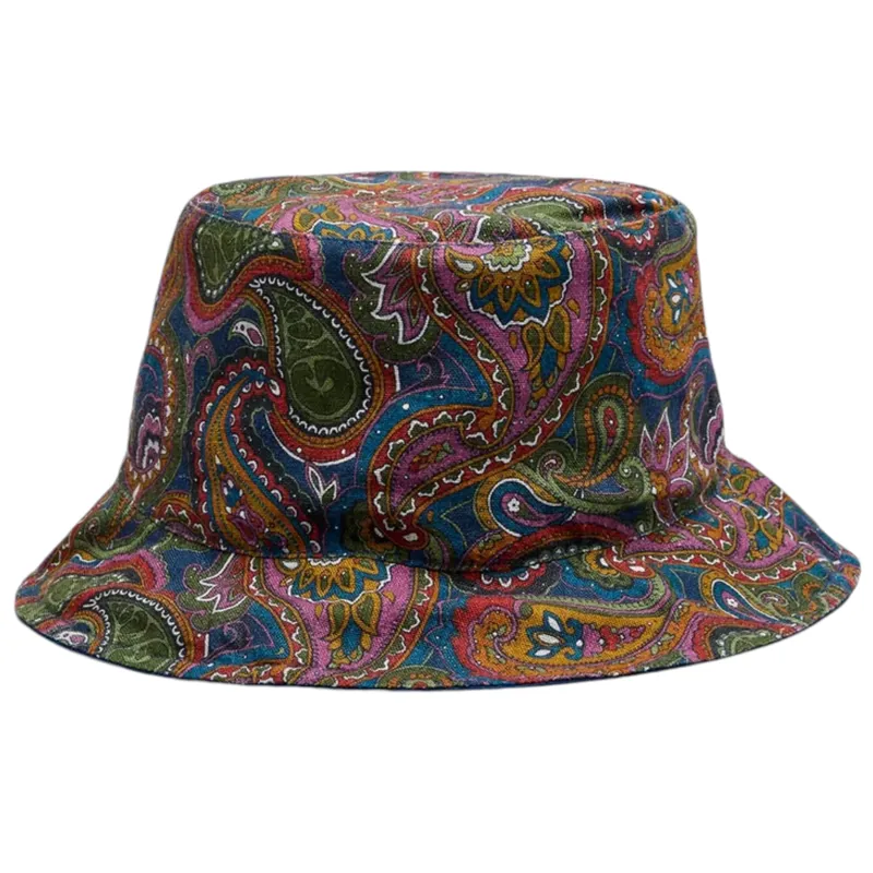 Pretty Green 15th Anniversary Reversible Paisley Bucket Hat Multi