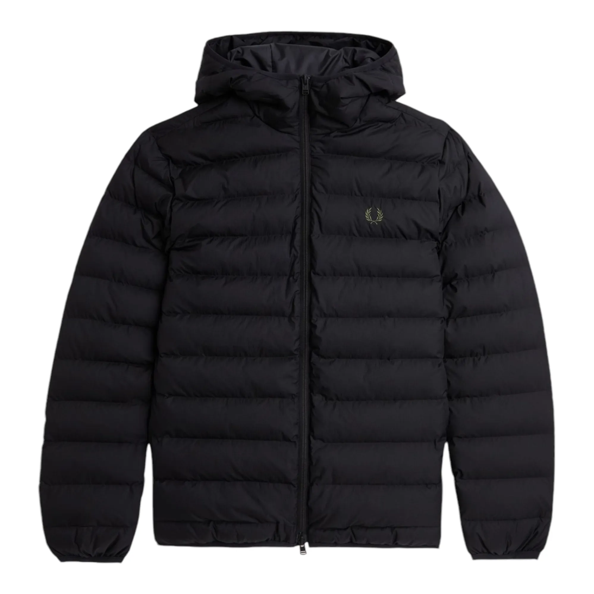 Fred Perry J8553 Hooded Insulated Jacket Black Fred Perry J8553 Hooded Insulated Jacket Black