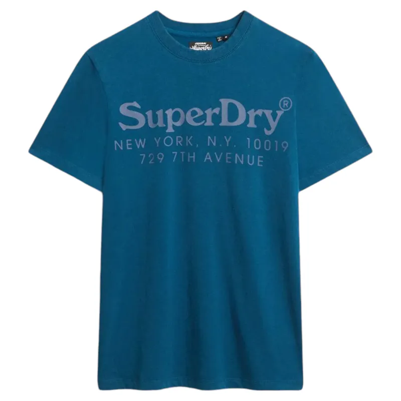 Superdry Tonal Venue Logo T-Shirt Blue XXL ONLY LAST ONE