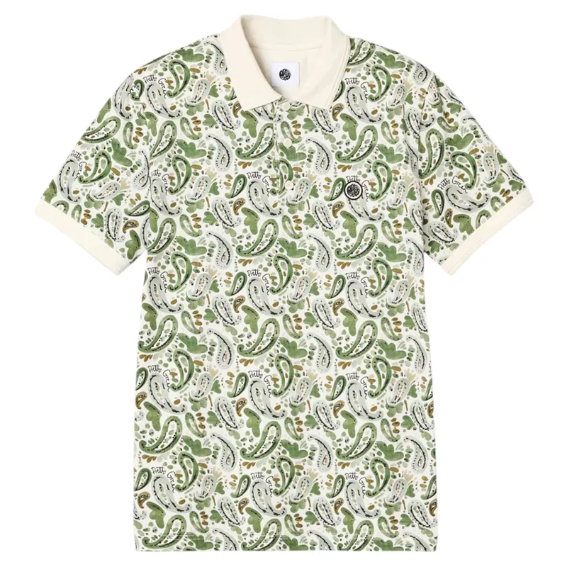 Pretty Green Aquarelle Paisley Polo Stone