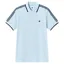 Pretty Green Eclipse Paisley Tape Polo Light Blue