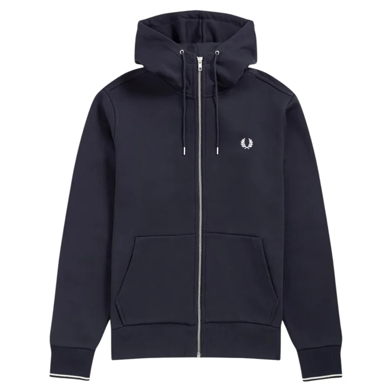 Fred Perry J7536-795 Hoodie Zip Through Sweatshirt Navy