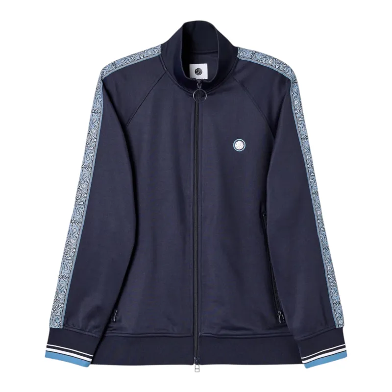 Pretty Green Eclipse Paisley Tape Track Top Navy XL ONLY