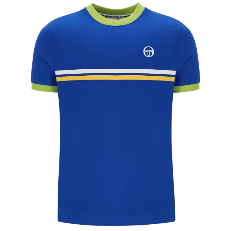 Sergio Tacchini Supermac T-shirt Nautical Blue/Citron/Daffodil MEDIUM