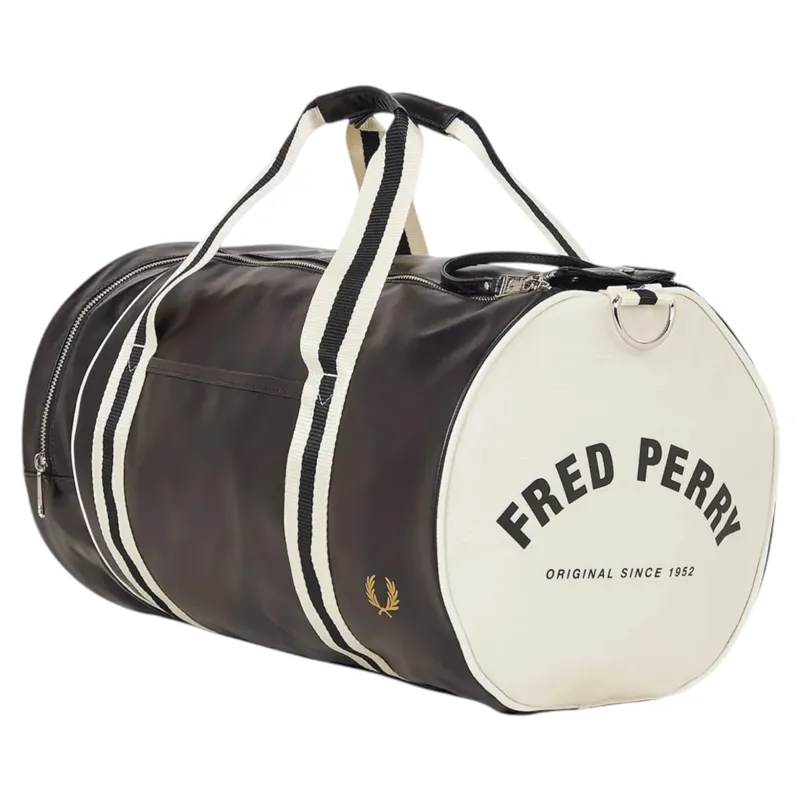 Fred Perry L7255-D57 Classic Barrel Bag Black Ecru 
