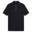 Fred Perry Textured Zip Neck Polo T-shirt Black