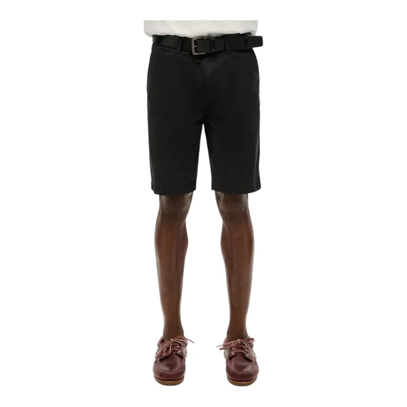 Superdry Officer Chino Short Washed Black