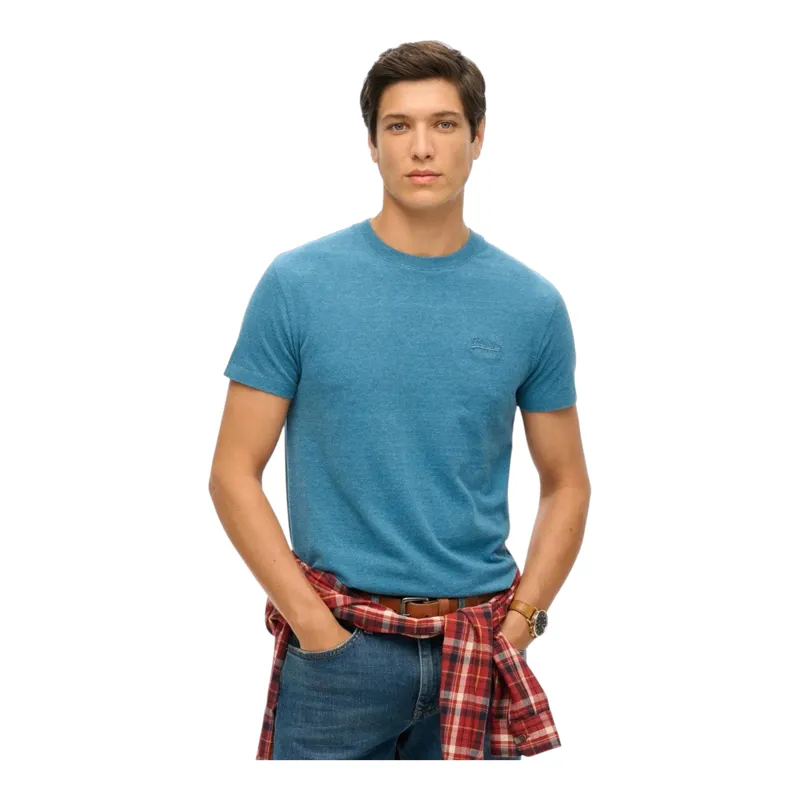 Superdry Vintage Logo Embroidered T-Shirt Alaskan Blue