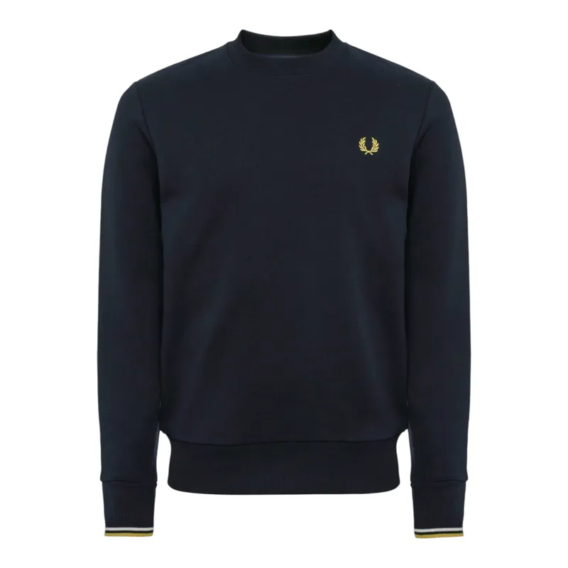 Fred Perry Crew Neck Sweatshirt Navy / Honey