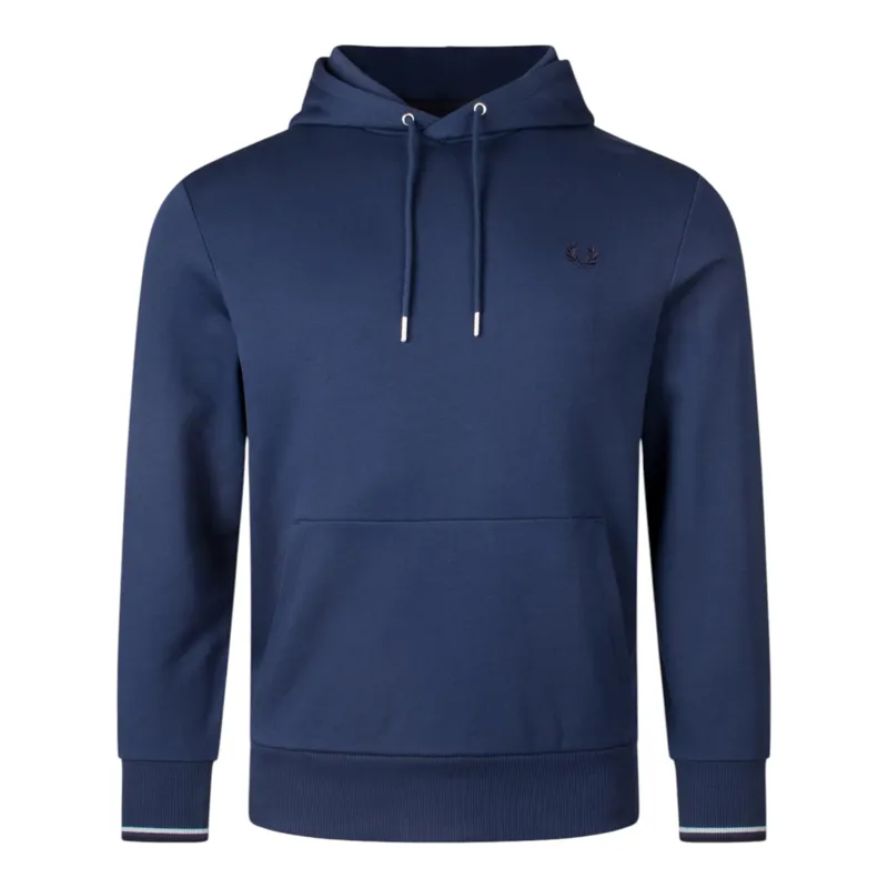 Fred Perry Overhead Tipped Hoodie Tennis Blue