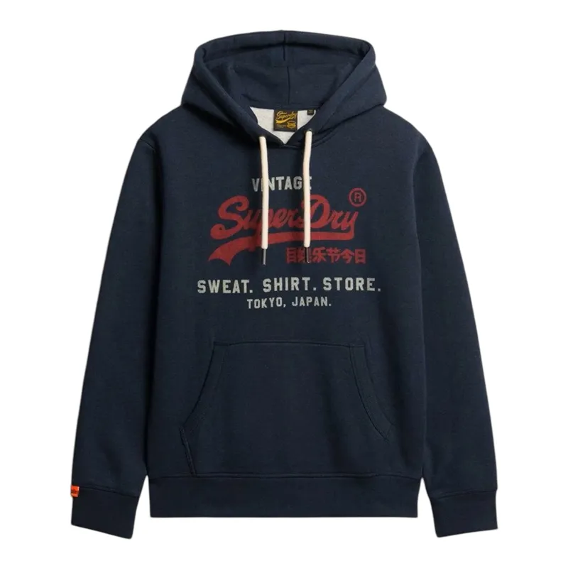 Superdry VL Heritage Relaxed Hoodie Trench Navy Marl XL ONLY LAST ONE