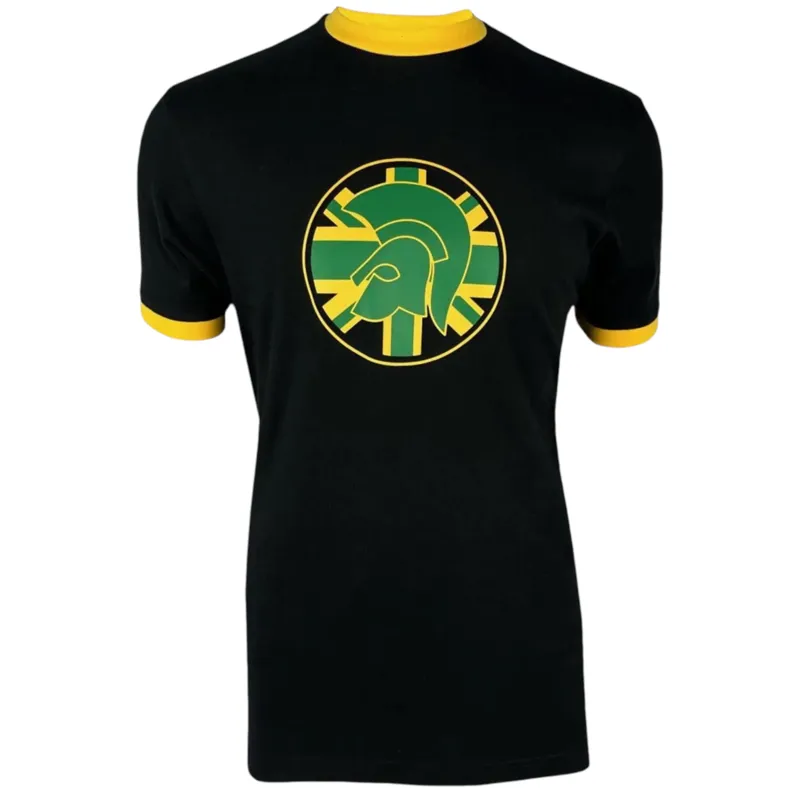 Trojan Flag Logo T Shirt Jamaica Black 
