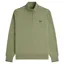 Fred Perry Half Zip Sweatshirt Olive Mint