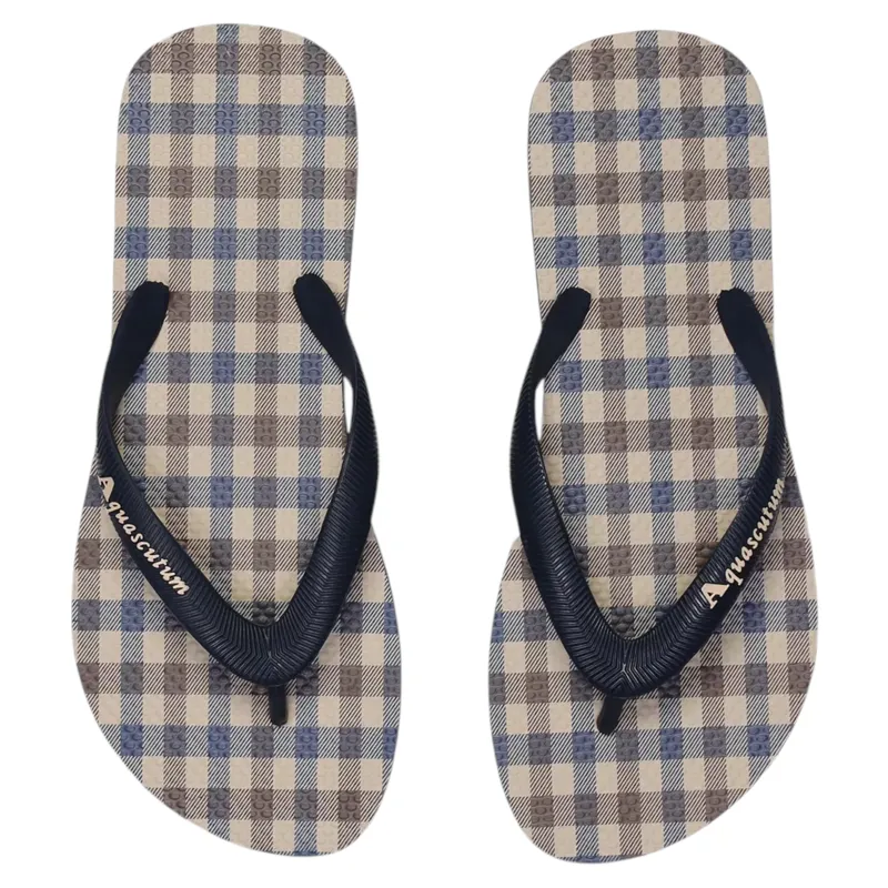Aquascutum Club Check Flip Flop Navy SIZE 10 ONLY LAST PAIR