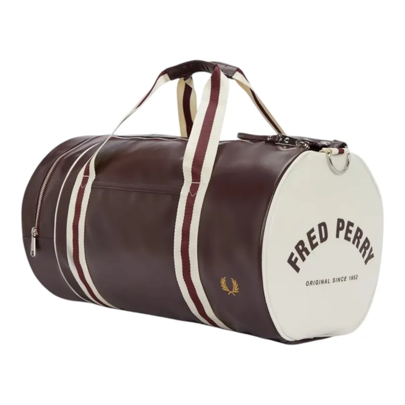 Fred Perry L7255-R82 Classic Barrel Bag Oxblood