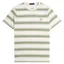 Fred Perry Fine Stripe T-shirt Ecru / Olive