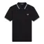 Fred Perry M3600-350 Polo T-shirt Black / White / White