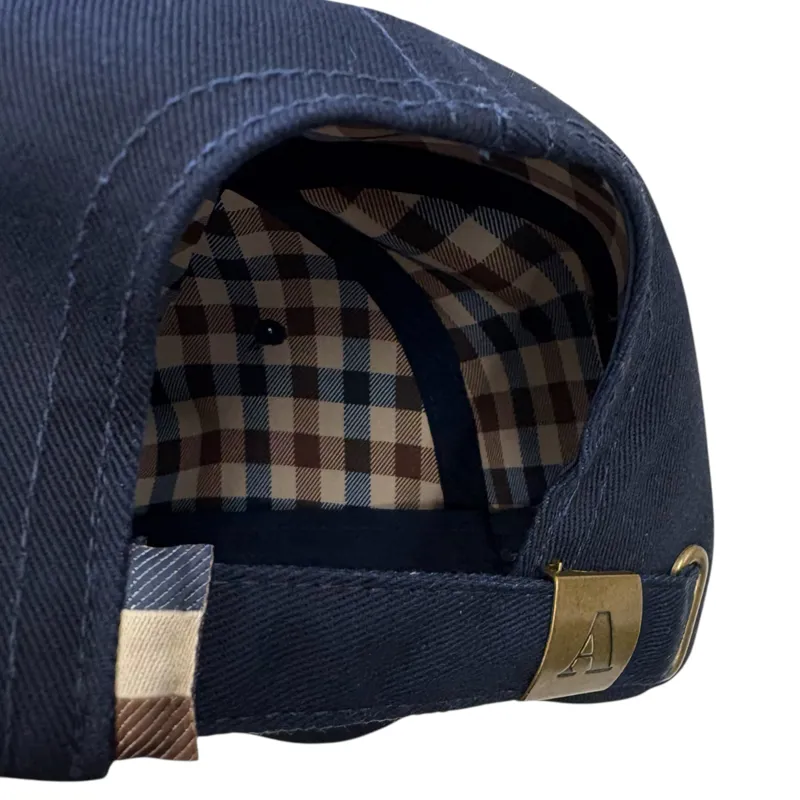 Aquascutum Iconic Logo Baseball Cap Navy / White Logo-2