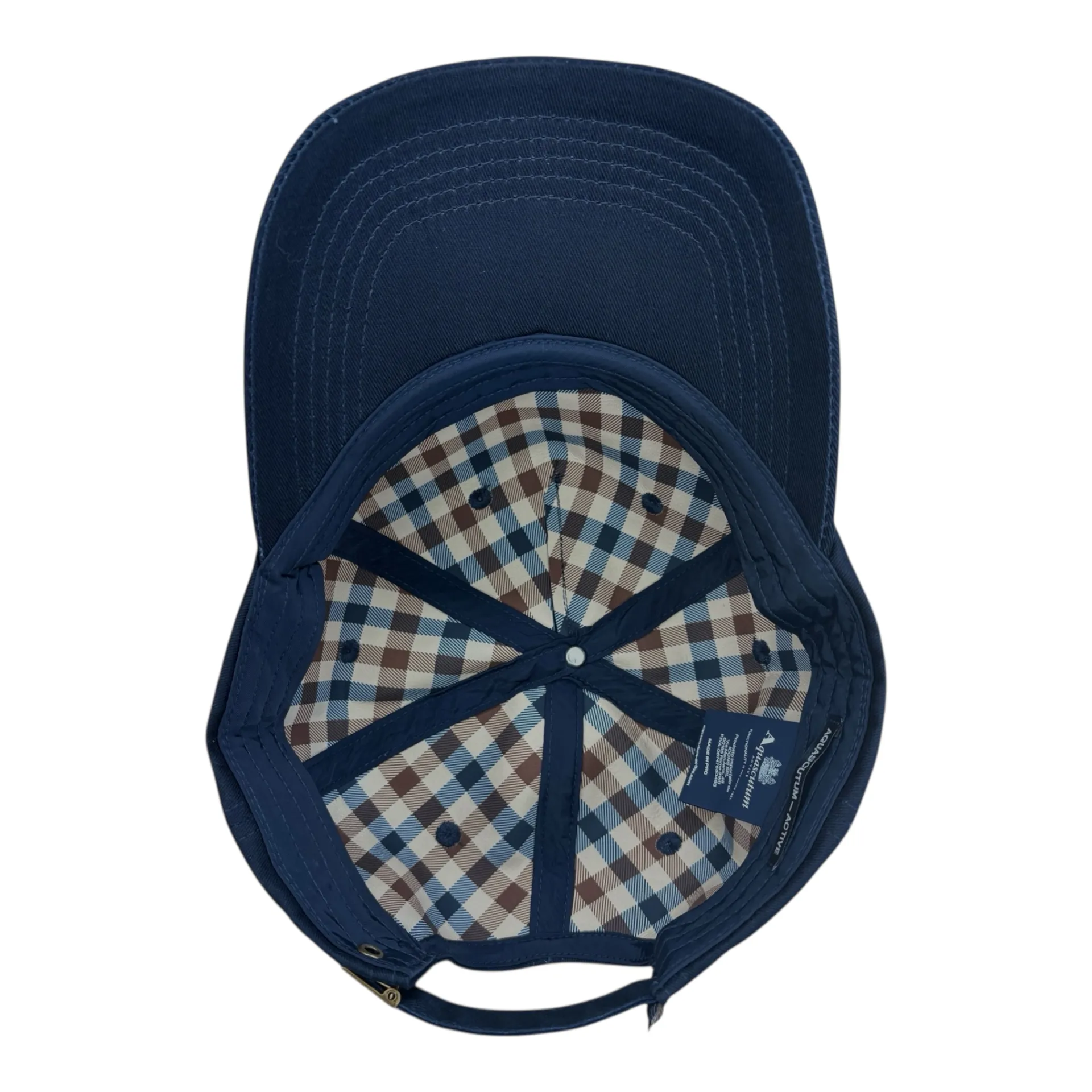Aquascutum Iconic Logo Baseball Cap Navy White Logo - Main Image