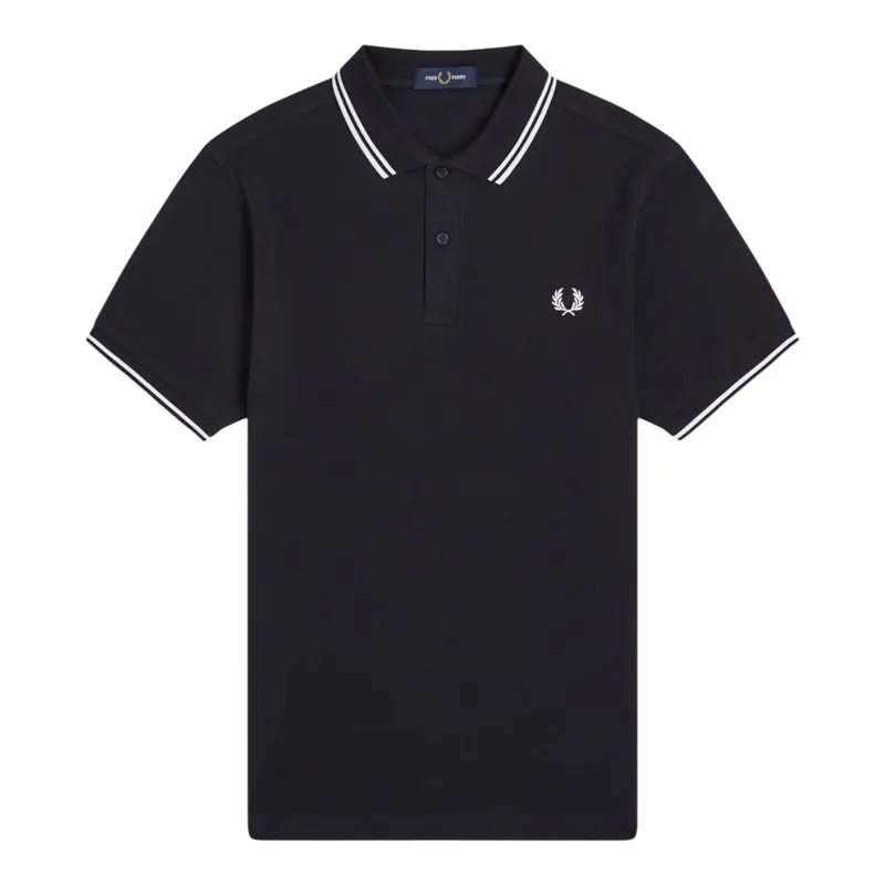 Fred Perry M3600-238 Polo T-shirt Navy / White / White