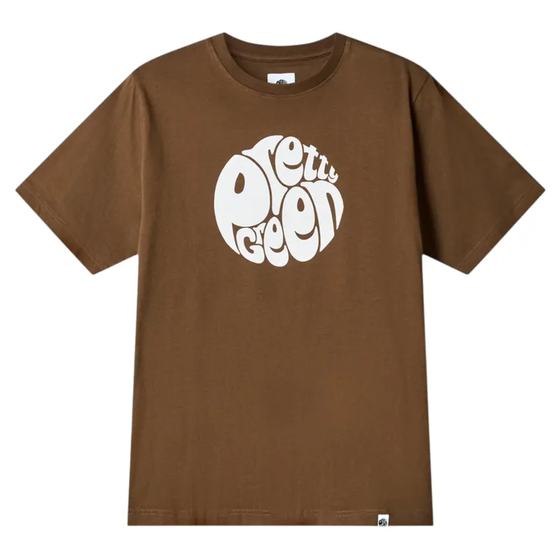 Pretty Green Gillespie Logo T-shirt Chocolate Brown