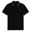 Fred Perry M3600-W54 Polo T-shirt Black / Ecru / Wreath Green