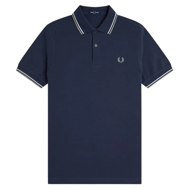 Fred Perry M3600-Z47 Polo T-shirt Dark Airforce / Ice / Bay Leaf