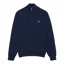 Lacoste Zippered Organic Cotton Sweater Navy
