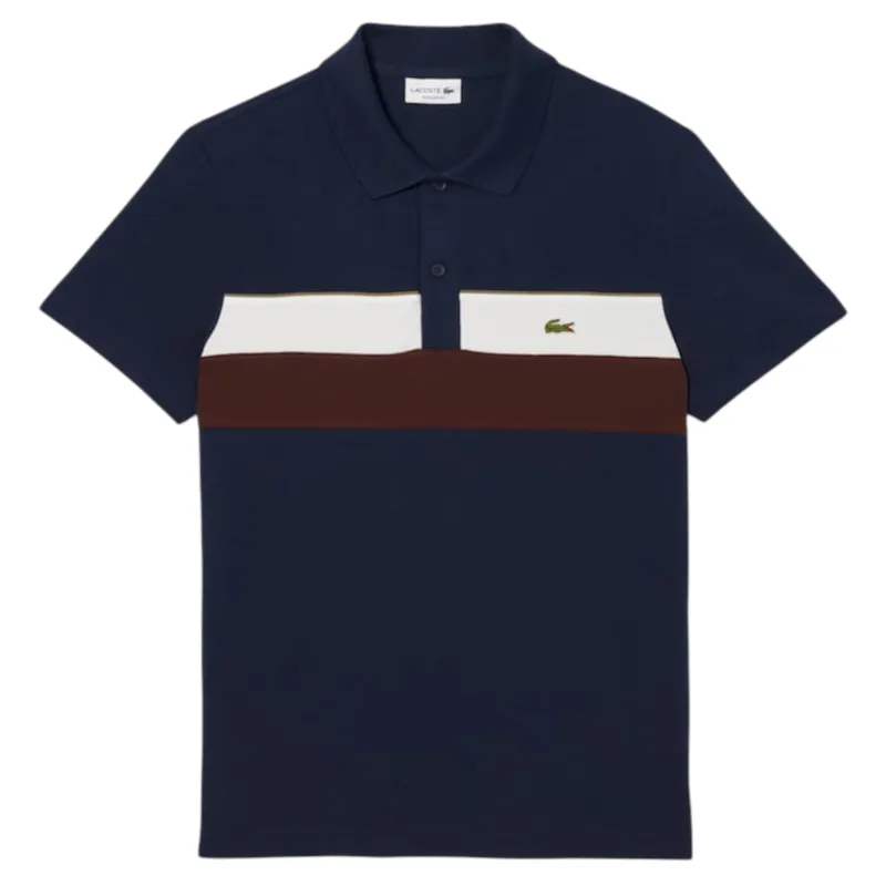 Lacoste Colour Block Polo T-shirt Navy