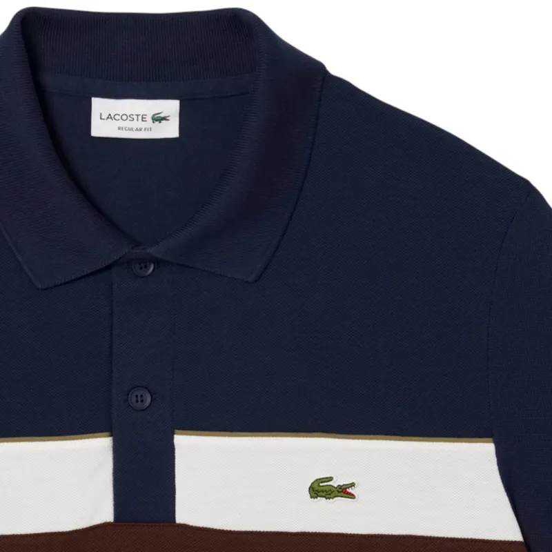 Lacoste Colour Block Polo T-shirt Navy-1
