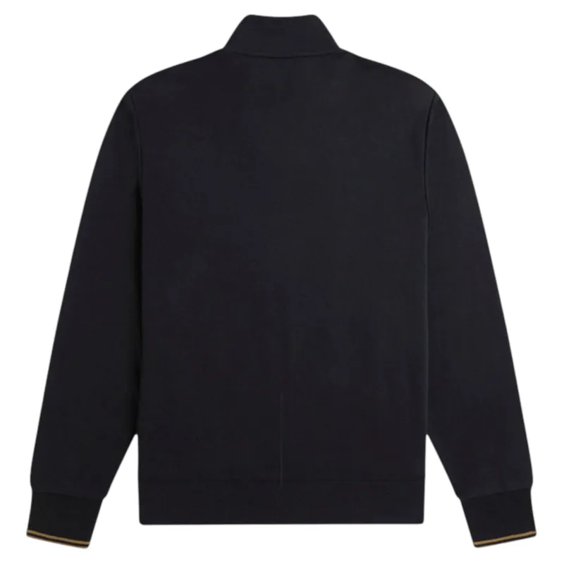 Fred Perry Zip Through Sweatshirt Black / Shadedstone-1
