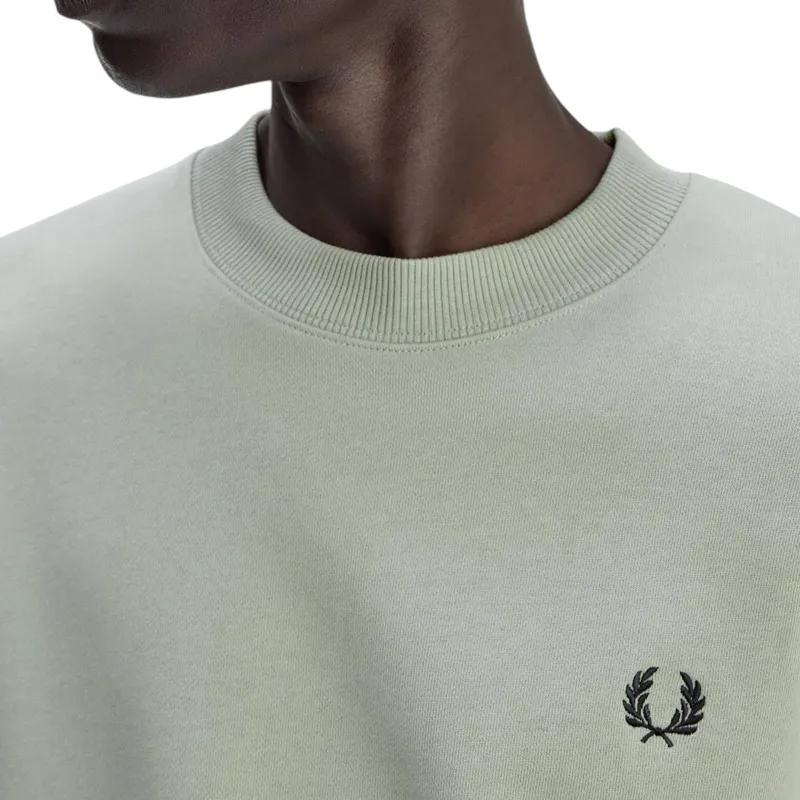 Fred Perry Crew Neck Sweatshirt Bayleaf / Navy-2