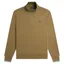 Fred Perry Half Zip Sweatshirt Shaded Stone / Dark Petrol