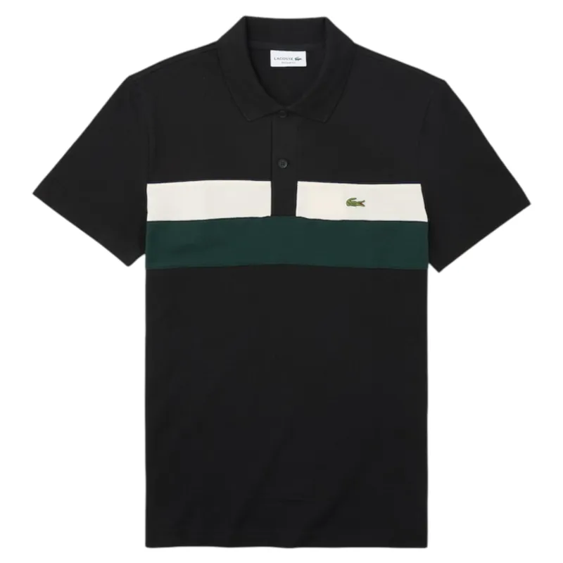 Lacoste Colour Block Polo T-Shirt Black