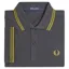 Fred Perry M3600-58A Polo T-shirt Anchor Grey / Tennis Ball Yellow