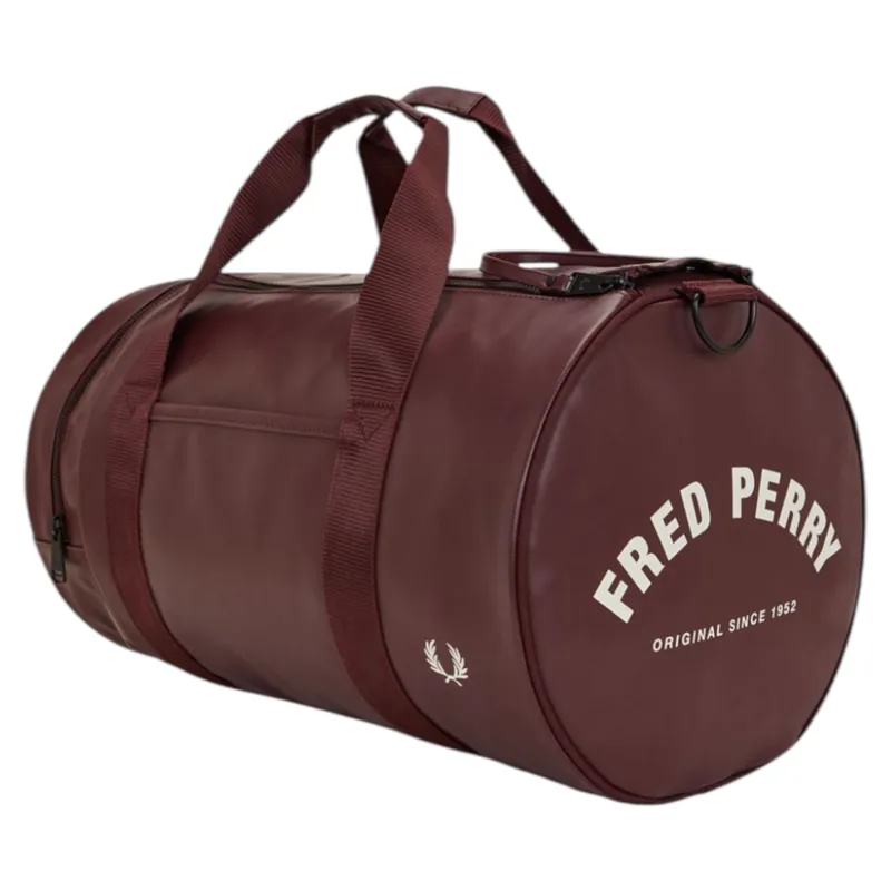 Fred Perry Tonal Barrel Bag Oxblood