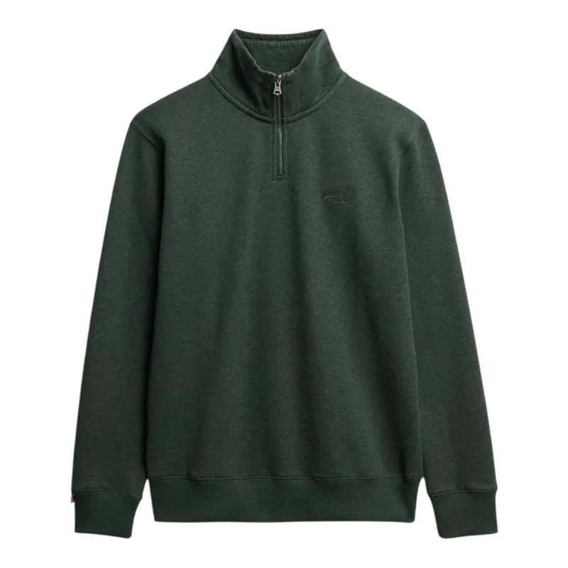 Superdry Essential Logo Henley Deep Forest Green