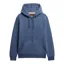 Superdry Essential Logo Half Brushed Zip Hoodie Jeans Blue