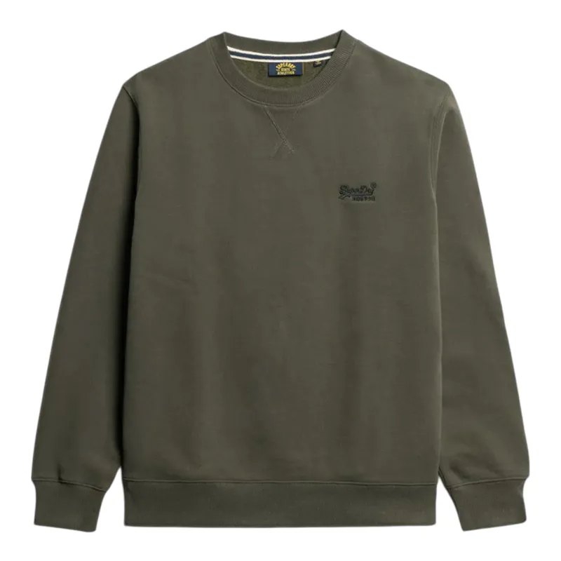 Superdry Essential Logo Crew Sweatshirt Dark Grey Green