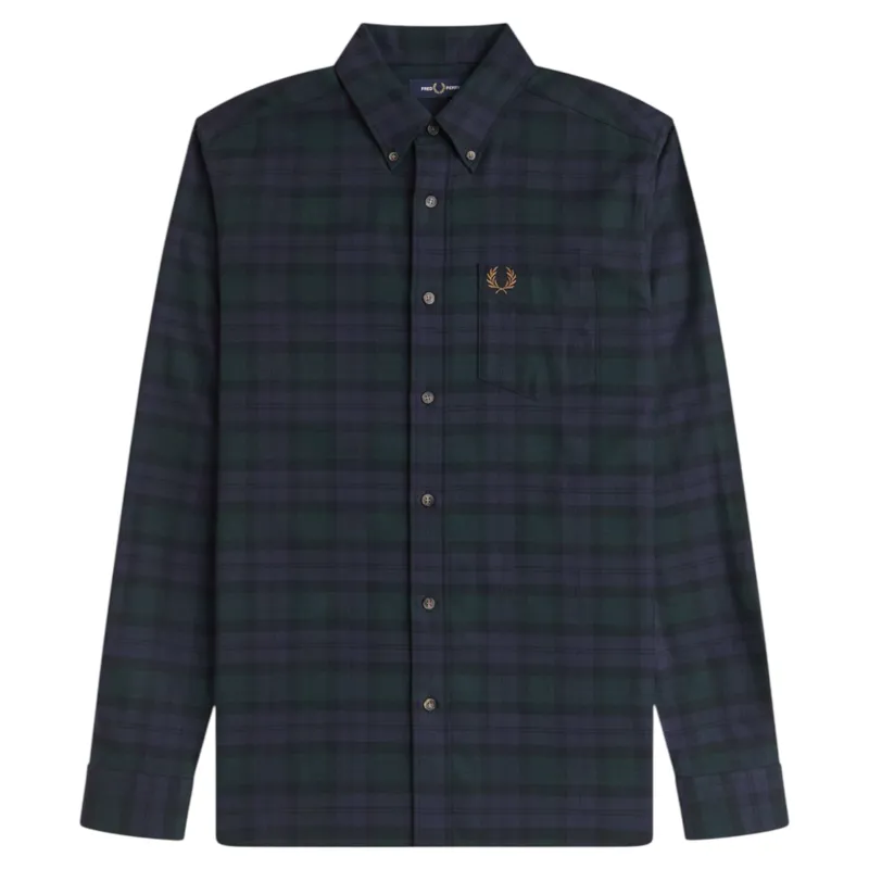 Fred Perry Brushed Black Watch Tartan Shirt