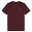 Fred Perry Tipped Cuff T-shirt Oxblood