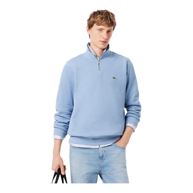 Lacoste Zip Neck Sweatshirt Light Blue-6